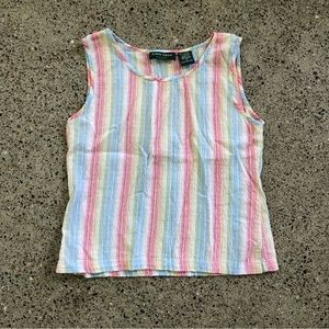 Vintage Striped Rainbow Top